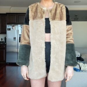 Zara kids faux fur jacket